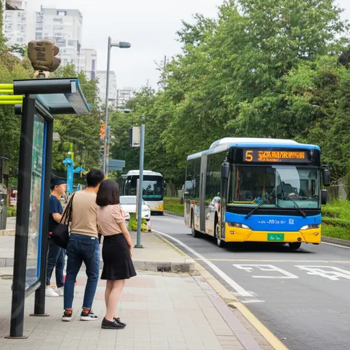 你可以坐公交车去那里。