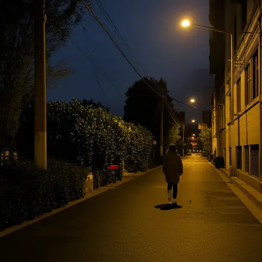 我不喜欢在天黑后走路回家。