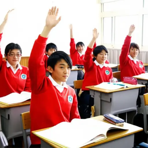 许多学生举起了手。