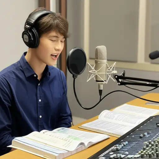 我现在正在接受广播培训以提高我的英语水平。