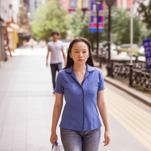 她很快就跟在我后面来了。