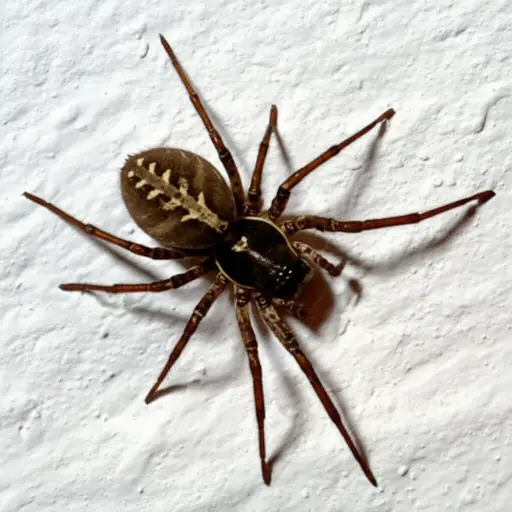 我看到一只蜘蛛，腿很长，身体又胖又圆。