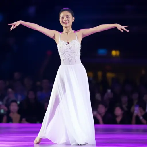 那个女孩跳舞跳得真好。