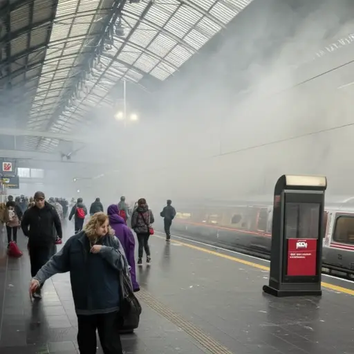 今天早上，一颗炸弹在伦敦最繁忙的火车站之一爆炸了。