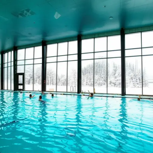 这个游泳池是室内的，所以冬天也可以游泳。