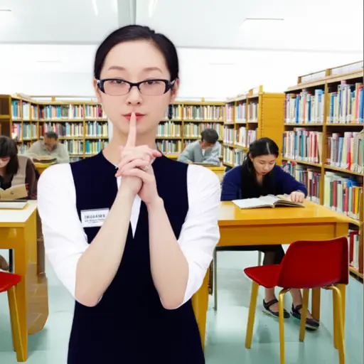 请不要在图书馆里大声喊叫。