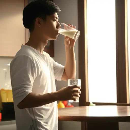 我经常在早上喝牛奶。