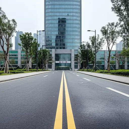 银行就在马路对面。