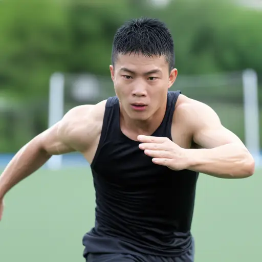 这位运动员对训练如此专注，令人印象深刻。