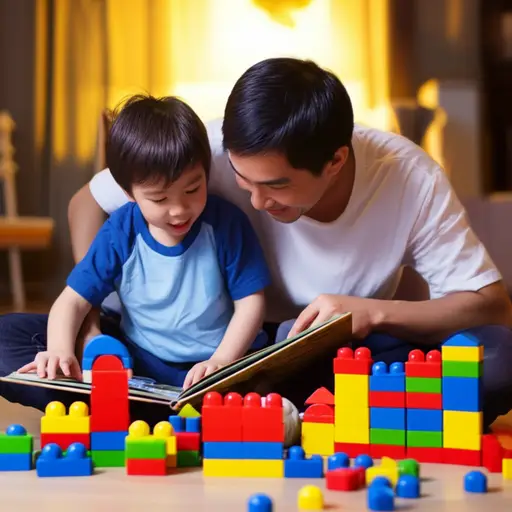 我经常在晚上和我儿子玩。