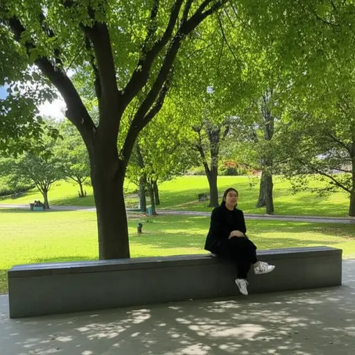 我更喜欢坐在阴凉处。