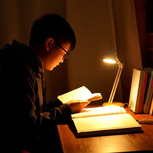 我只要一有时间就读书，特别是在晚上。