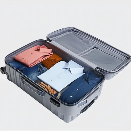 我的行李箱里少了一件衬衫。