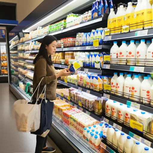 你想买什么？我想买一些面包和牛奶。