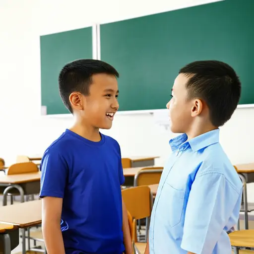 他和班里一个叫亚历克斯的男孩交了朋友。