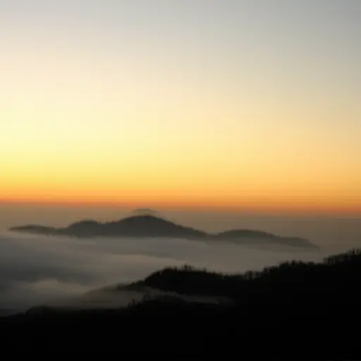 我喜欢太阳落山前的薄雾。