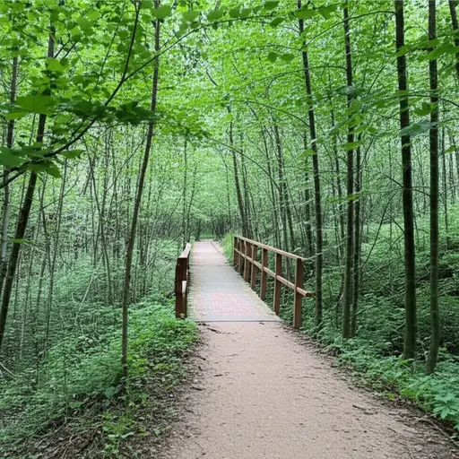 沿着这条小路走，直到你走到一座小木桥前。