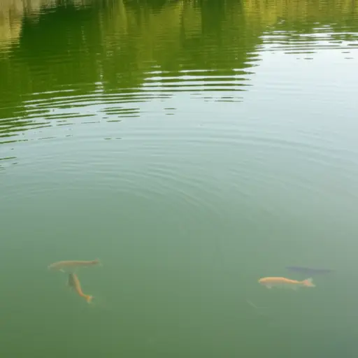 池塘里生活着几条大鱼。