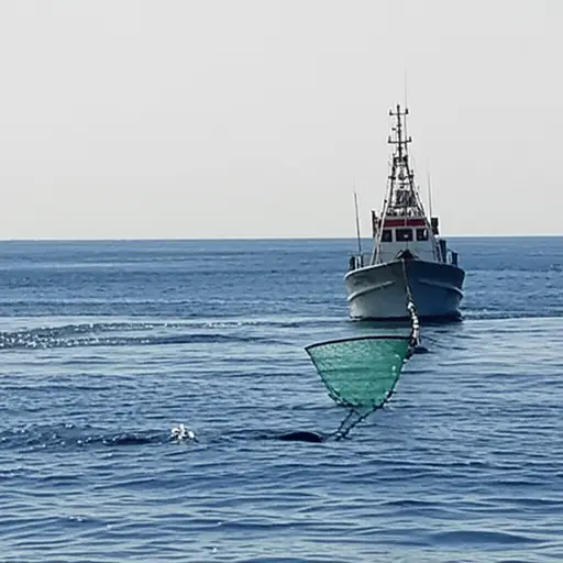 一个月前，我看了一个关于在日本附近被捕捞的鲸鱼的节目。