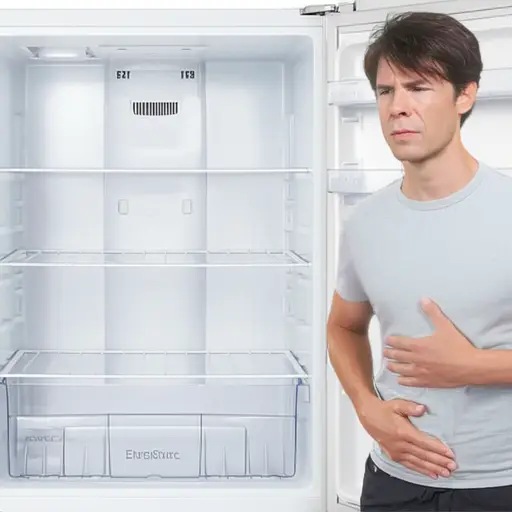 我饿了，但是冰箱里什么都没有。