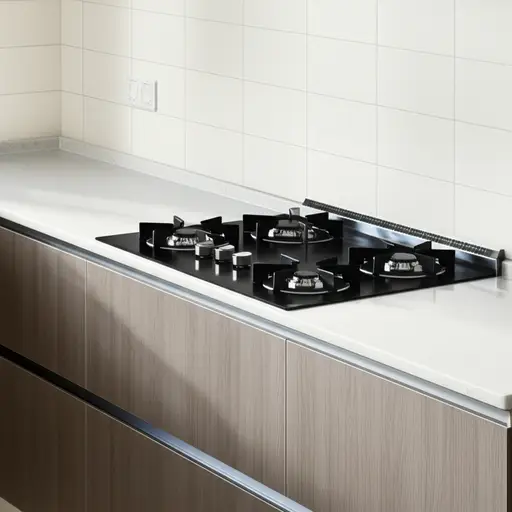 厨房里有一个新的炉灶。