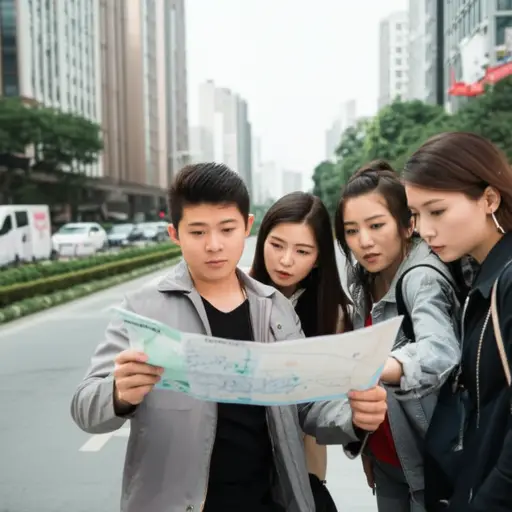 借助一张地图，我们找到了穿过这座城市的路。