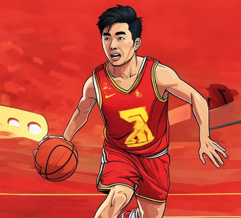 我的爸爸是一位篮球运动员。