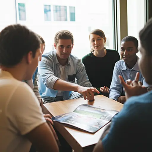 他们正在进行关于足球的讨论。