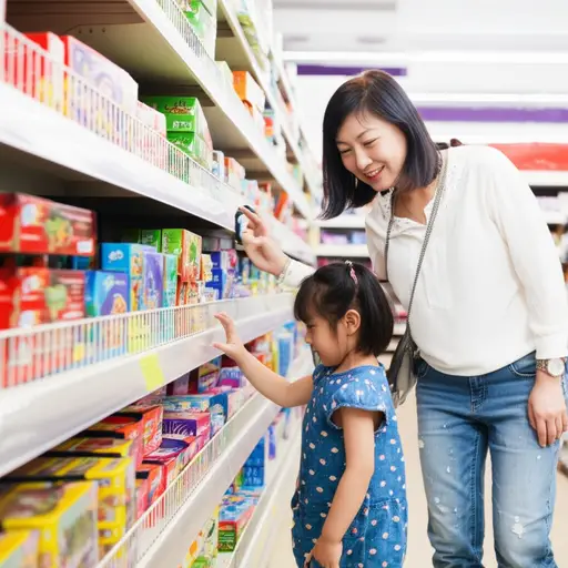 我告诉她，她可以选择一个玩具作为对她良好行为的奖励。