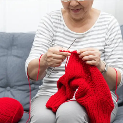 我妈妈给我织了一件新毛衣。