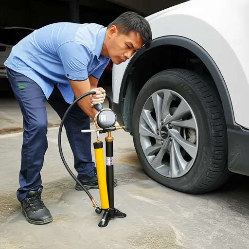 你能帮我把这个轮胎打上气吗？