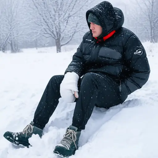 雪上加霜的是，我的右手骨折了。