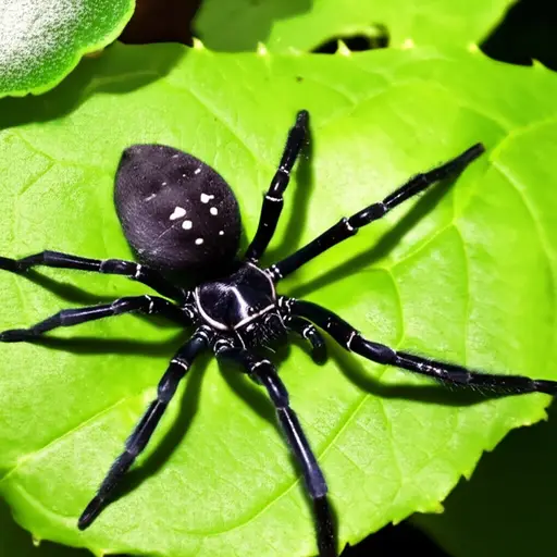 我在花园里看到一只巨大的蜘蛛。