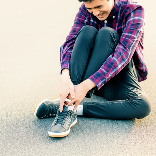 我摔倒了，扭伤了脚踝。