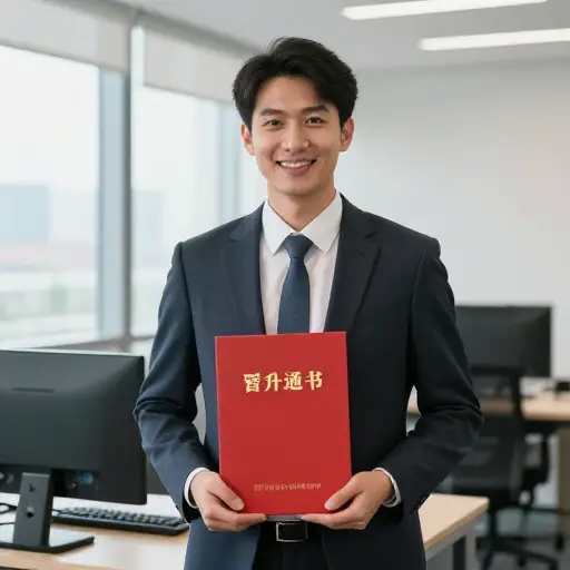 尝试了几个月后，他终于有了些运气（成功了）并获得了晋升。