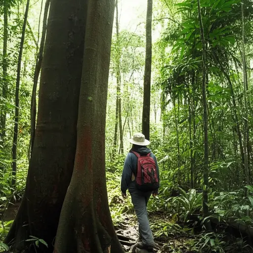 他们在亚马逊雨林进行了一次探险。