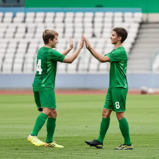 我最好的朋友在同一个足球俱乐部。