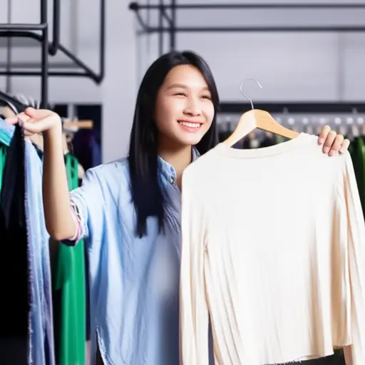 她总是买时尚的衣服。