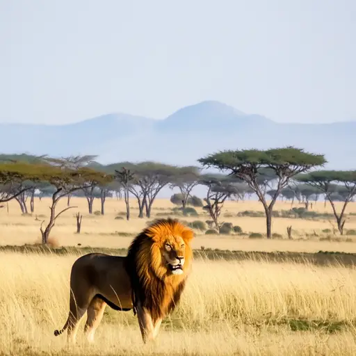 狮子是一种野生动物。