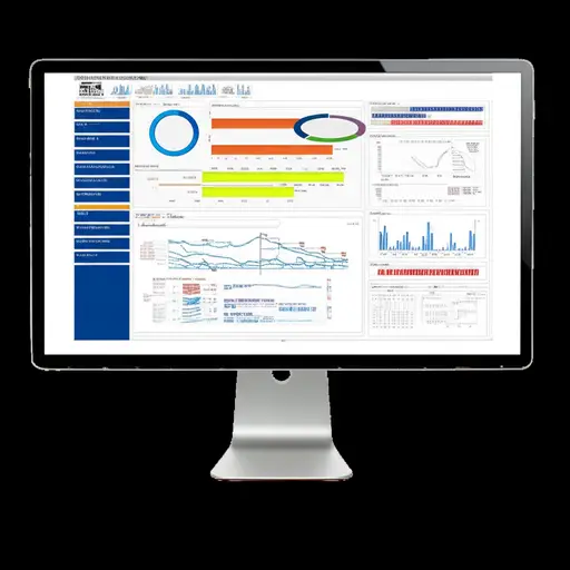 软件在电脑屏幕上显示数据。