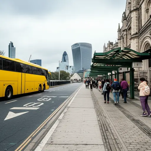 伦敦和兰普顿之间的火车线路关闭了，所以你现在必须乘坐"ABC 长途汽车"，这也更便宜。