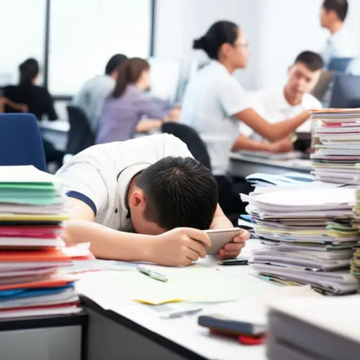 他对工作的态度非常糟糕。