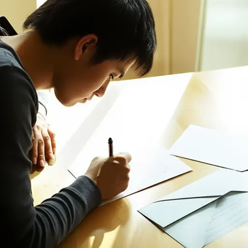 我每周都会给奶奶写一封信。