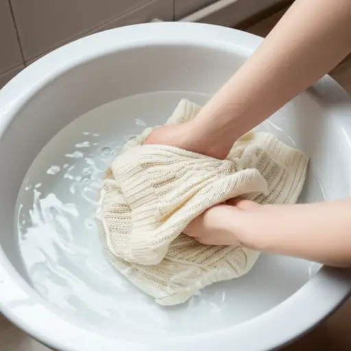 这件毛衣必须手洗。