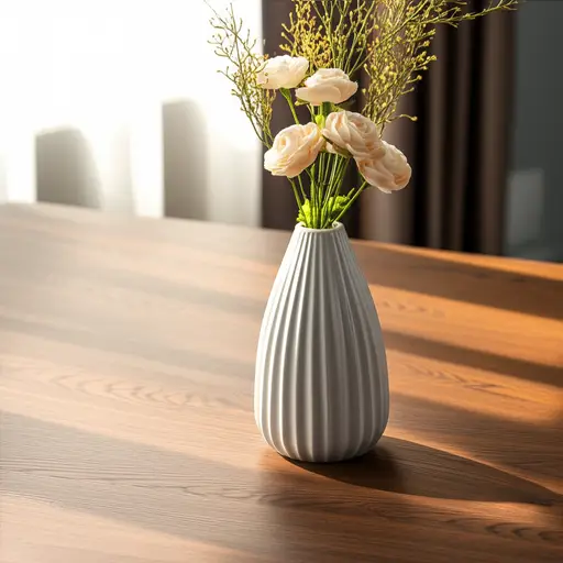 我为餐桌买了一个漂亮的花瓶。