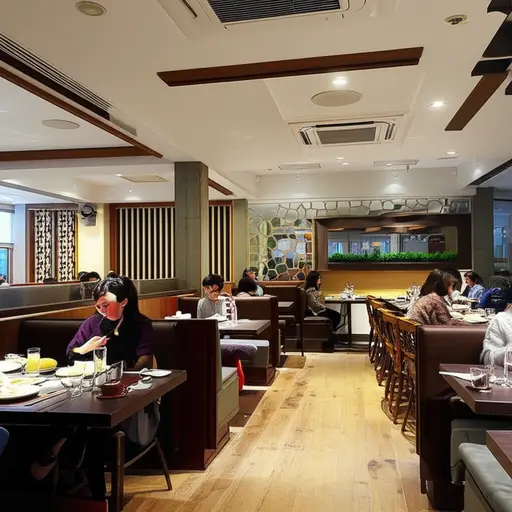 这家餐厅配备有中央供暖和空调。