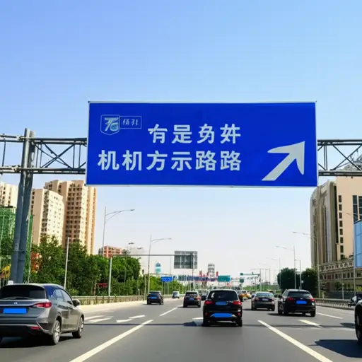 留意指向机场的路标。