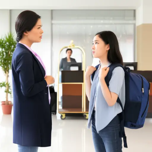 我父母不让我独自住在酒店里。