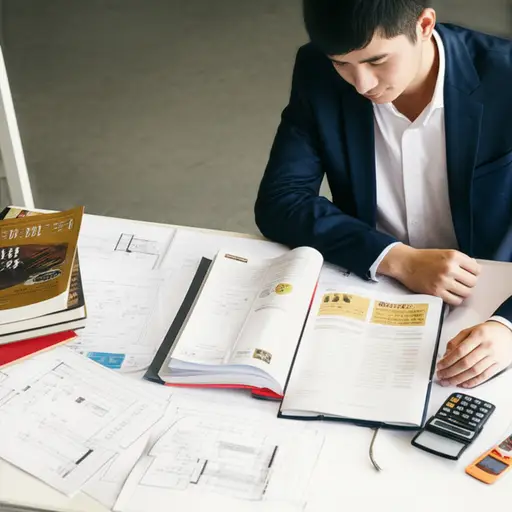 他正在学习工程学。