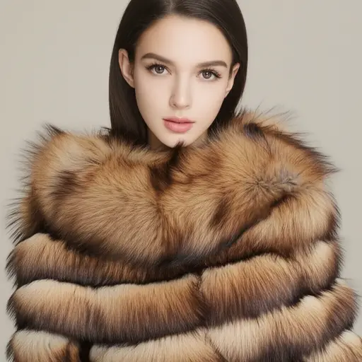 她穿着一件昂贵的狐皮大衣。